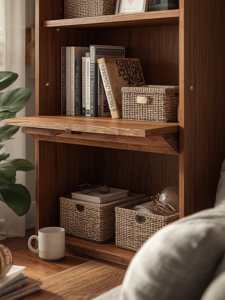 cherry bookcase in action