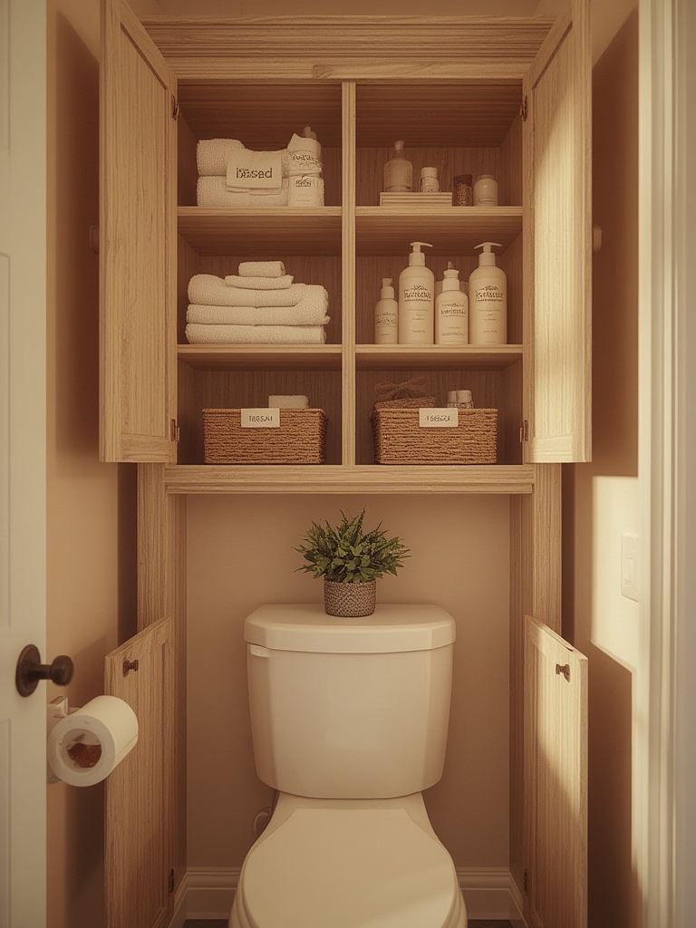 toilet storage in action