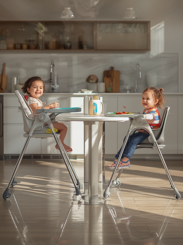 high chair in action