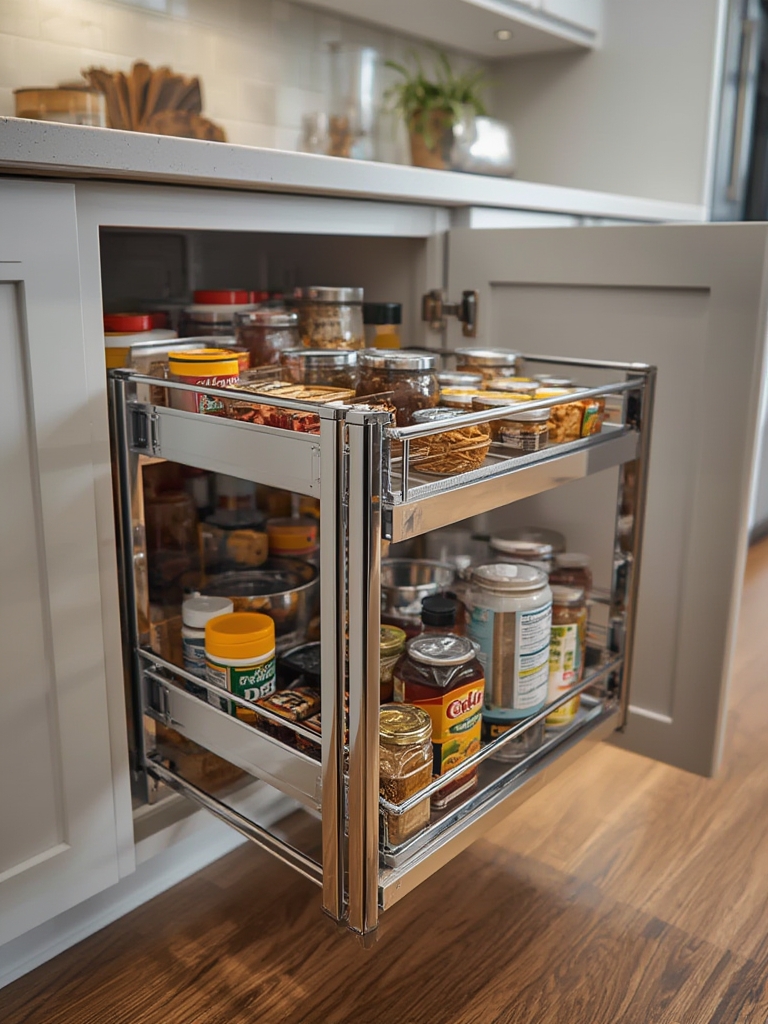 cabinet organizer in action